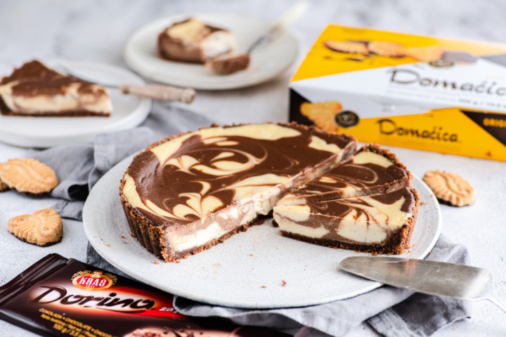Mramorni tart od čokolade i sira