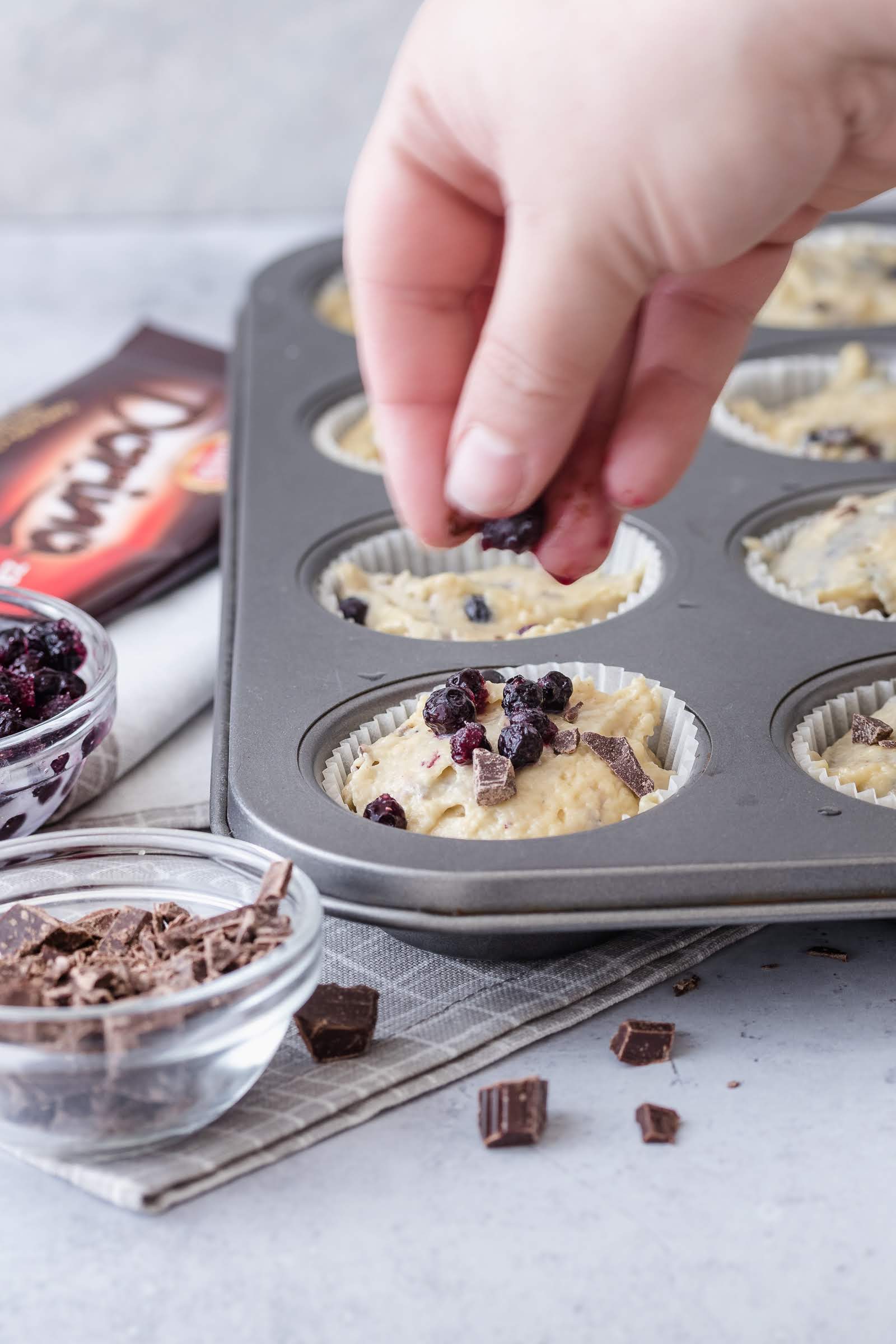 Muffini s borovnicama i čokoladom Muffini s borovnicama i čokoladom